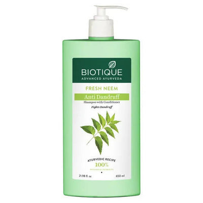Biotique Fresh Neem Anti-Dandruff Shampoo With Conditioner