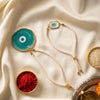 Dhiyona Set Of 2 Evil Eye Resin Design Bhaiya Bhabhi Wraparound Rakhi