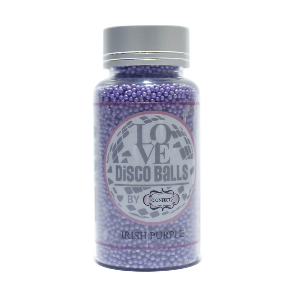 Confect Irish Purple Disco Balls Sprinkles 2 MM