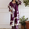 Indyancart IE Printed Beads and Stones Straight Kurta with Trousers