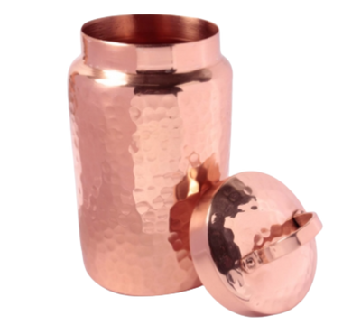 Isha Life Hammered Copper Container with Lid