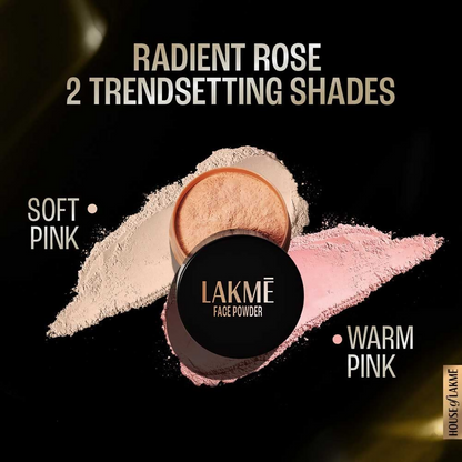 Lakme Forever Matte face powder compact in soft pink with a smooth, matte finish and a sleek, portable design.