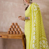 Dhiyona IE Women Printed Regular Pure Cotton Kurta with Trousers & With Dupatta