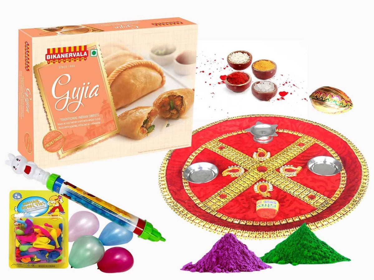 Bikanervala Holi Puja Thali with Ghujia