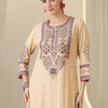 Indyancart IE Women Ethnic Motifs Embroidered Regular Thread Work Kurta with Salwar & With Dupatta