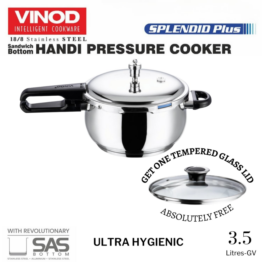 Vinod Splendid Plus Stainless Steel Outer Lid Pressure Cooker