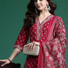 Dhiyona IE Women Ethnic Motifs Printed Pure Cotton Kurta with Patiala & With Dupatta
