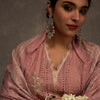 Indyancart IE Women Ethnic Motifs Embroidered Cotton Kurta with Trousers & Dupatta