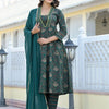 Dhiyona VA Women's Ethnic Motifs Printed Gotta Patti Cotton Kurta with Trousers & Dupatta