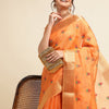 Dhiyona GR Women's Jasmin Orange Cotton Silk Saree