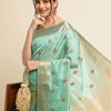 Dhiyona GR Women's Jasmin Turquoise Cotton Silk Saree