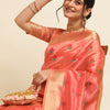 Dhiyona GR Women's Jasmin Red Cotton Silk Saree