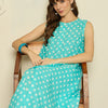 Dhiyona IE Women Printed Round Neck Cotton Tunic and Trousers Co-Ords