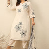 Indyancart Women's Floral Printed Regular Kurta with Trousers & With Dupatta