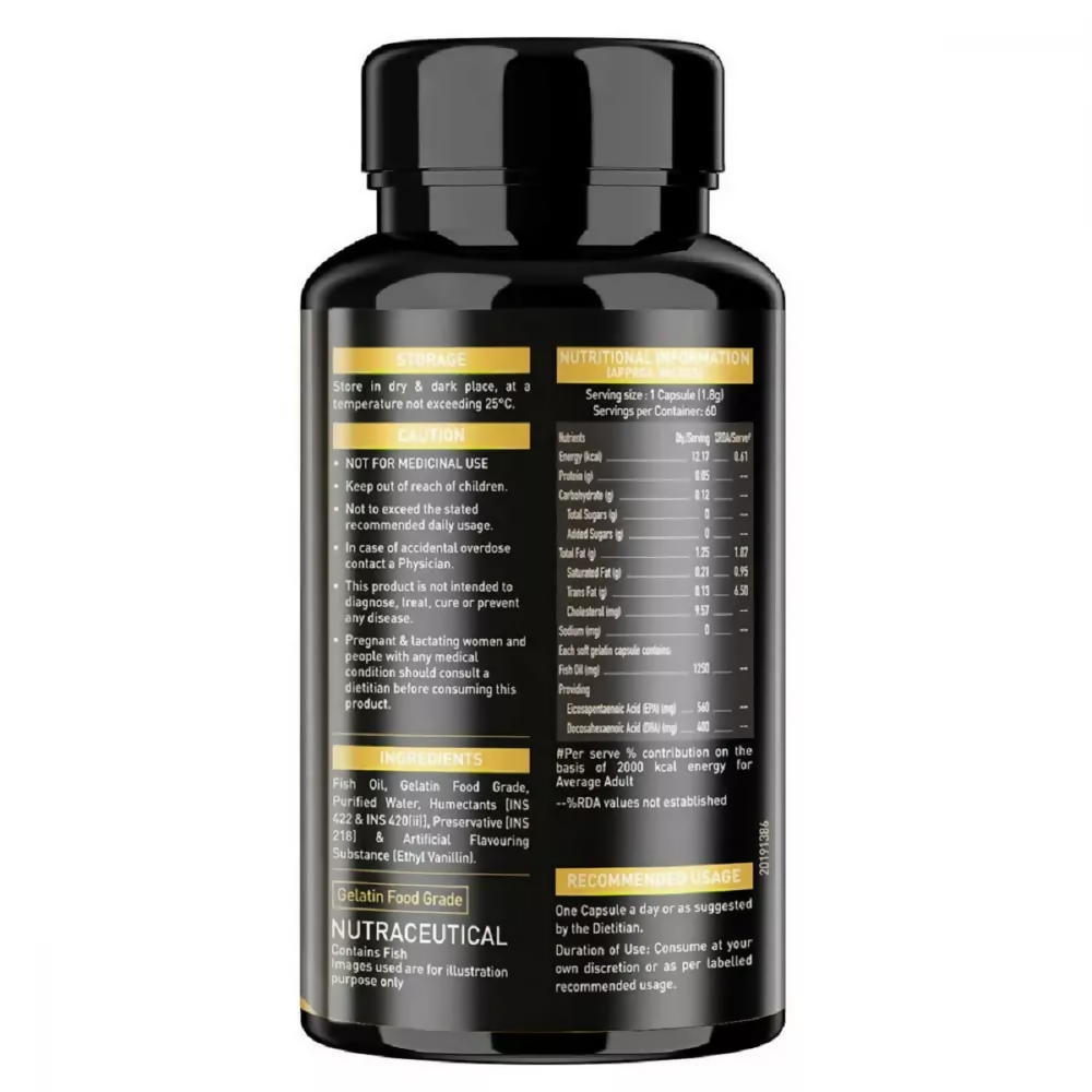 MuscleBlaze Omega 3 Fish Oil Gold Capsules
