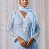 Dhiyona IE Women Ethnic Motifs Embroidered Regular Chikankari Pure Cotton Kurta with Trousers & With Dupatta