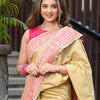 Dhiyona GR Women's Jodha Beige Jamewar Kashmiri Soft Modal Silk Saree