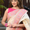 Dhiyona GR Women's Jodha Cream Jamewar Kashmiri Soft Modal Silk Saree