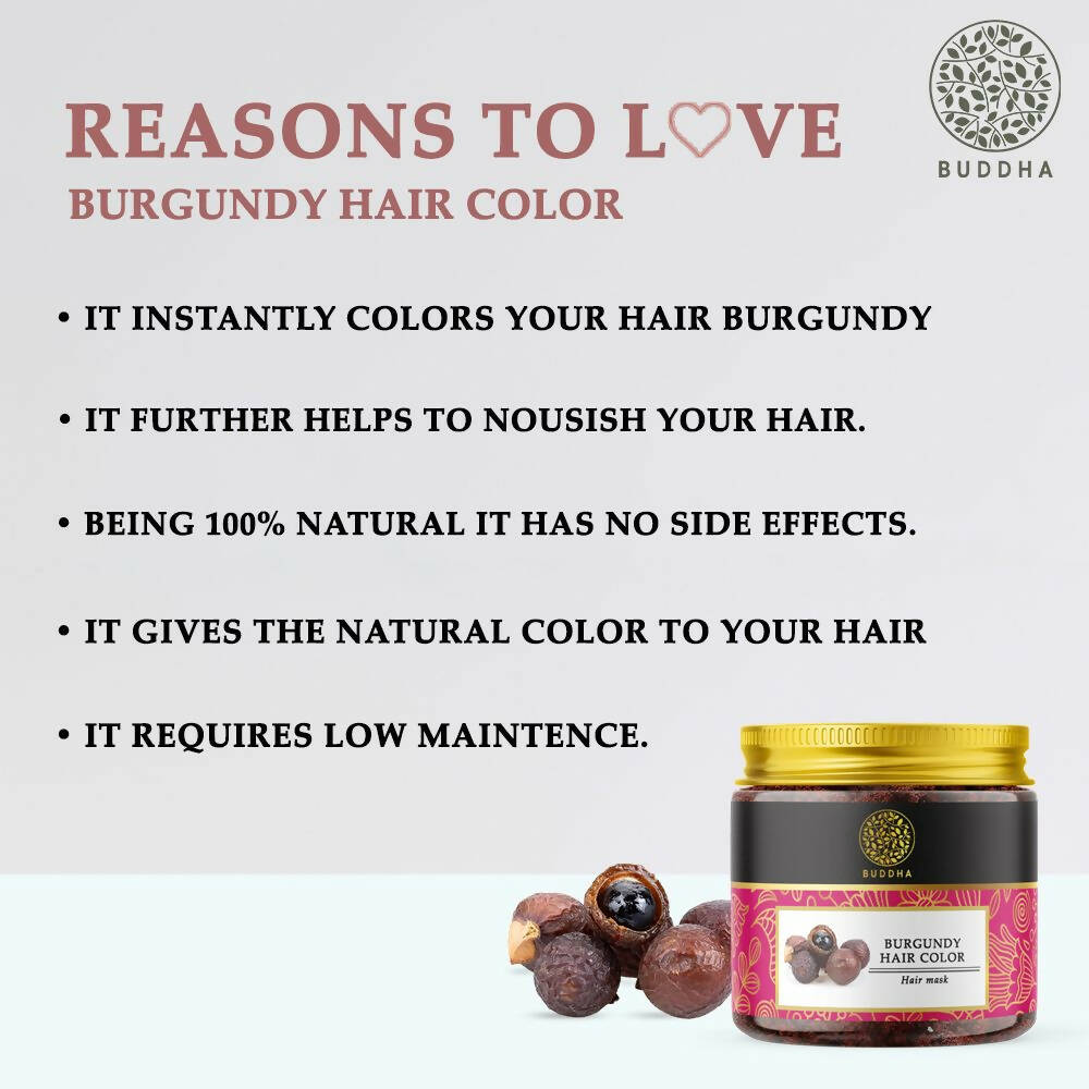 Buddha Natural Burgundy Hair Color Powder - Indyancart