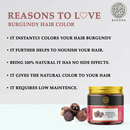 Buddha Natural Burgundy Hair Color Powder - Indyancart