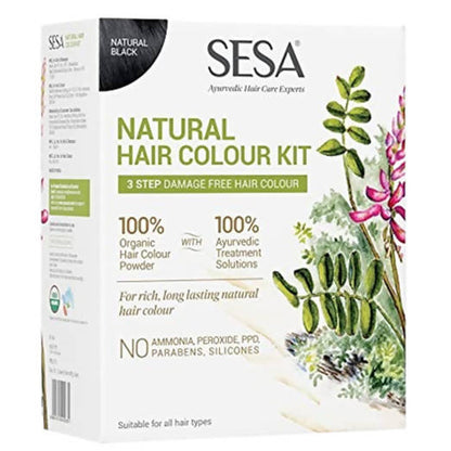 Sesa Natural Black Hair Colour Kit - Indyancart