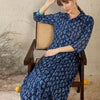 Dhiyona IE Women Printed Shirt Collar Cotton Top and Trousers Co-Ords