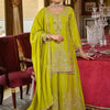Dhiyona IE Women Ethnic Motifs Embroidered Regular Mirror Work Kurta with Palazzos & Dupatta