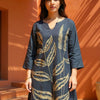 Dhiyona IE Women Floral Embroidered Regular Thread Work Pure Cotton Kurta with Trousers