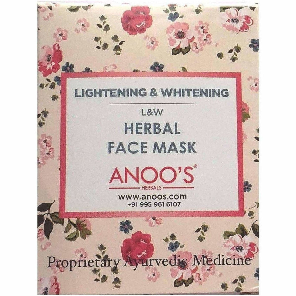Anoos Herbal Lightning and Whitening Face Mask - Indyancart