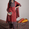 Dhiyona IE Women Ethnic Motifs Printed Regular Mirror Work Pure Cotton Kurta with Trousers & With Dupatta