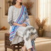 Dhiyona IE Ethnic Motifs Printed Round Neck Straight Kurta With Trousers & Dupatta