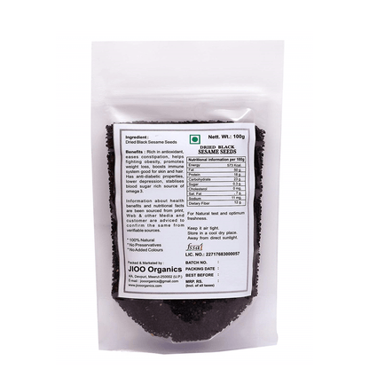 Jioo Organics Dried Black Sesame Seeds