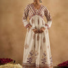Indyancart IE Women Floral Printed Empire Pure Cotton Kurta with Trousers & With Dupatta