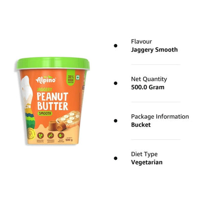 Alpino High Protein Jaggery Peanut Butter Smooth