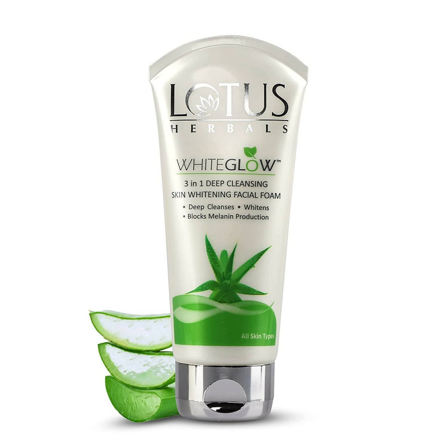 Lotus Herbals WhiteGlow 3-In-1 Deep Cleansing Skin Whitening Face Wash - Indyancart