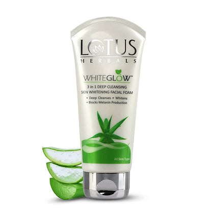 Lotus Herbals WhiteGlow 3-In-1 Deep Cleansing Skin Whitening Face Wash - Indyancart