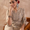 Dhiyona IE Floral Printed Sequinned Tunic With Trousers