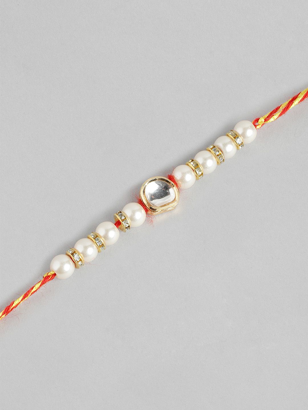 Anouk Unisex Set of 2 Beaded Bhai Bhabhi Rakhis With Roli & Chawal
