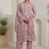 Indyancart IE Women Floral Embroidered Pure Cotton Kurta with Trousers & With Dupatta