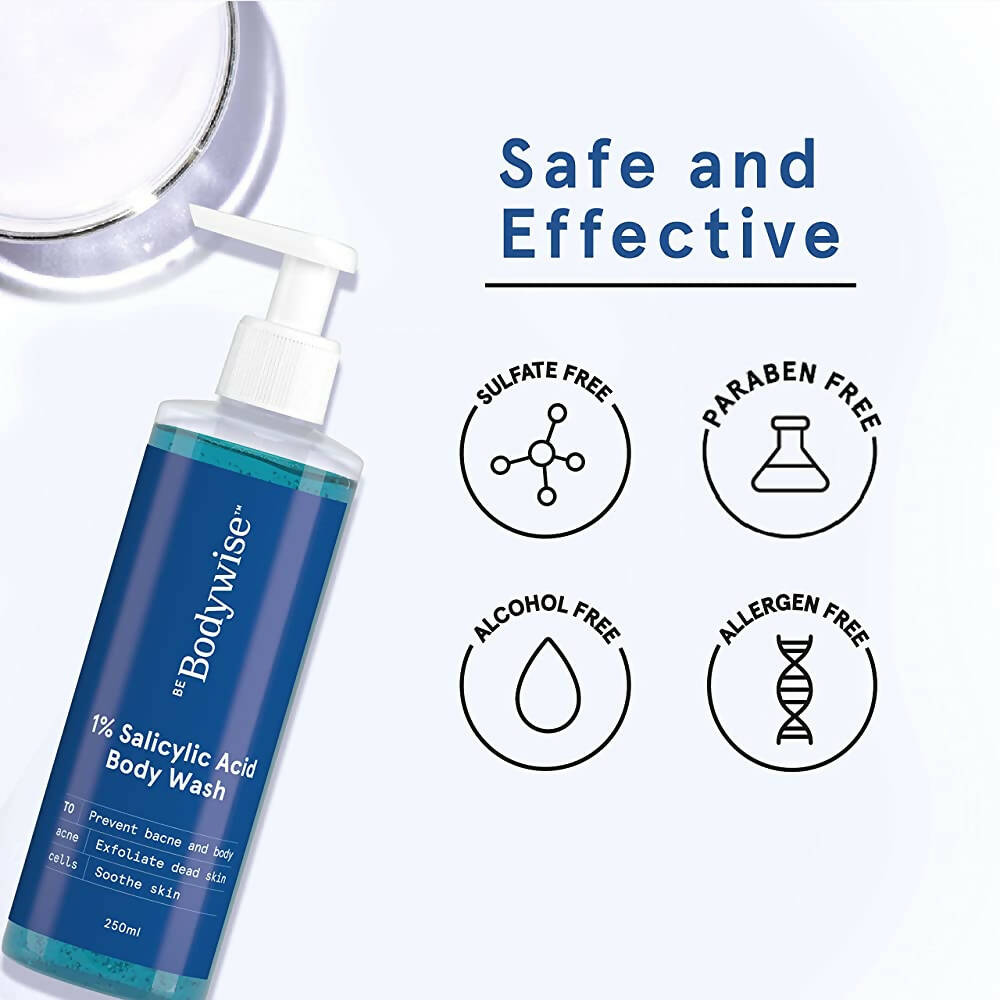 BeBodywise 1% Salicylic Acid Body Wash - Indyancart
