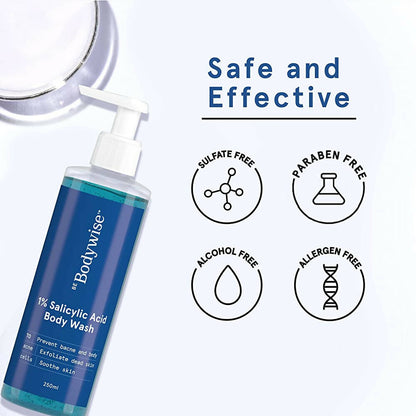 BeBodywise 1% Salicylic Acid Body Wash - Indyancart