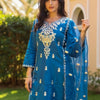 Dhiyona IE Women's Women Ethnic Motifs Embroidered Thread Work Kurta with Trousers & Dupatta