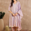 Dhiyona IE Women Floral Embroidered Regular Thread Work Pure Cotton Kurta with Trousers & With Dupatta