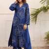 Indyancart SN Women's Floral Printed V-Neck Straight Kurta & Palazzo