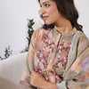 Dhiyona IE Floral Printed Thread Work Chanderi Silk Kurta with Trouser & Dupatta