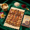 Dhiyona Set Of 10 Multicolor Designer Thread Rakhi With Roli Chawal Chandan Mishri