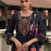 Indyancart IE Women Ethnic Motifs Embroidered Regular Thread Work Pure Cotton Kurta with Trousers & With Dupatta