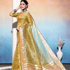 Dhiyona GR Women's Kalki Pista Green Tissue Cotton Silk Saree