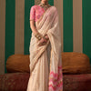 Women's Silk Blend Pink Woven Design Designer Saree With Blouse Piece