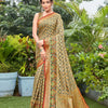 Dhiyona GR Women's Kanishka Flint Grey Zari Woven Design Banarasi Organza Saree